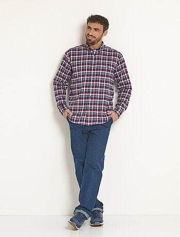 Chemise flanelle extensible à carreaux