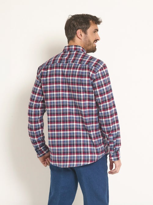 Chemise flanelle extensible à carreaux - Kiabi