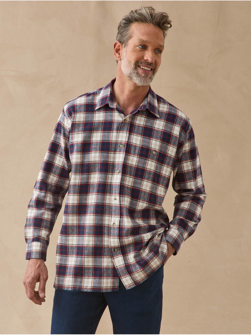 Chemise flanelle homme - DAXON Bleu Rouge - Kiabi
