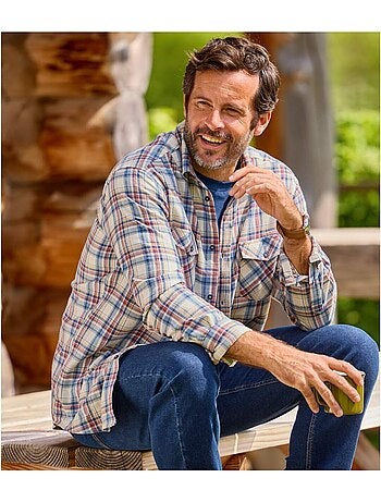 Chemise Flanelle Tissage Chevron - ATLAS FOR MEN