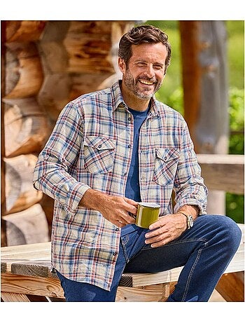 Chemise Flanelle Tissage Chevron - ATLAS FOR MEN
