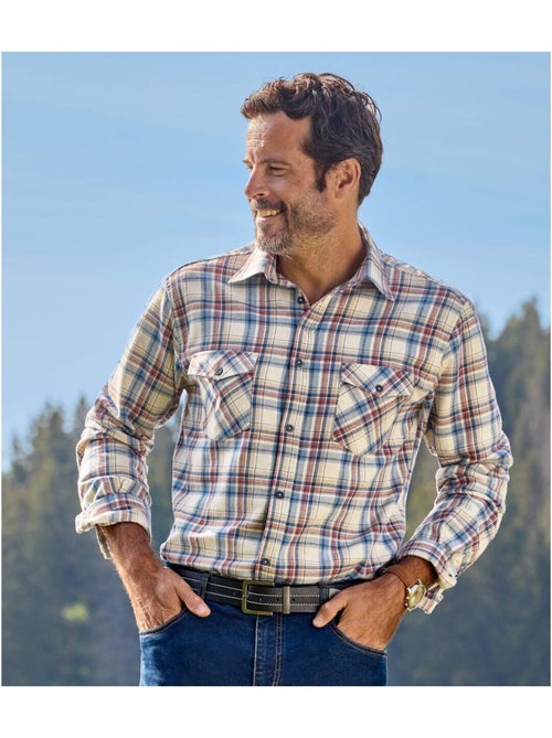 Chemise Flanelle Nature - ATLAS FOR MEN - Kiabi Chemise Flanelle Nature - ATLAS FOR MEN - Kiabi
