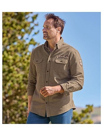 Chemise Flanelle Tissage Chevron - ATLAS FOR MEN