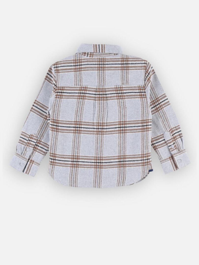 Chemise flannelle à carreaux, clair/brun Gris - Kiabi
