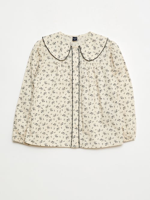 Chemise fleurie fantaisie - Kiabi