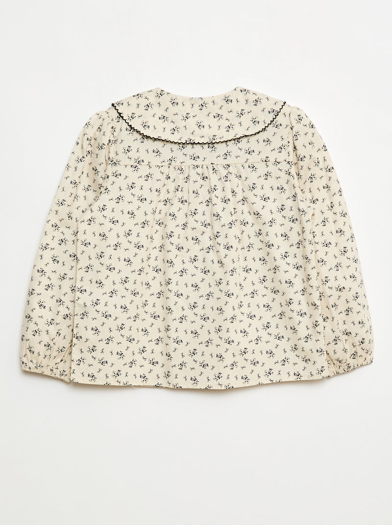 Chemise fleurie fantaisie Blanc - Kiabi
