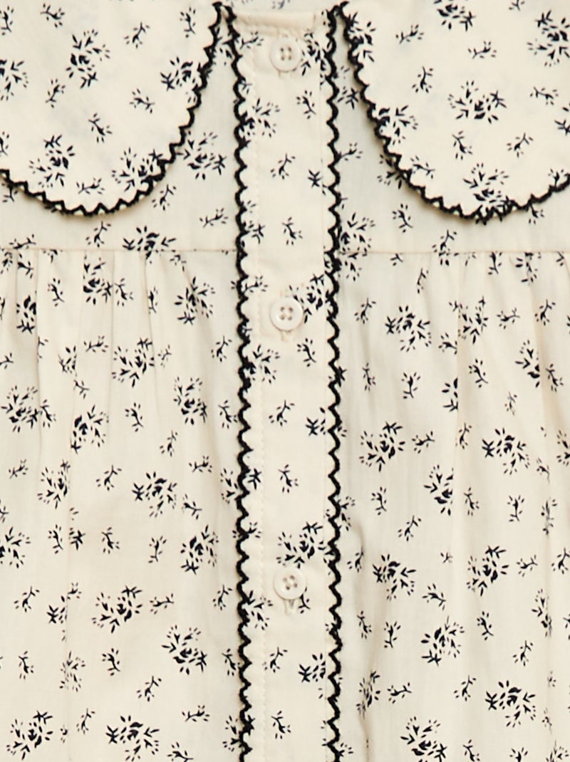 Chemise fleurie fantaisie Blanc - Kiabi