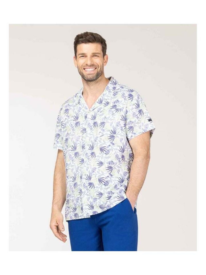 Chemise floral Homme manches courtes Blanc - Kiabi
