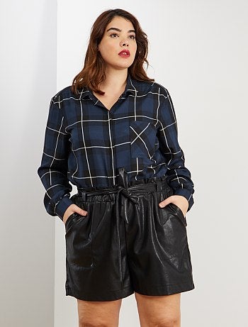 Chemise fluide à carreaux - Kiabi