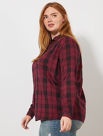 Chemise fluide à carreaux - Kiabi