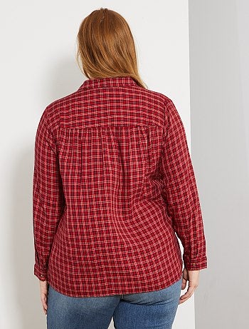 Chemise fluide à carreaux - Kiabi