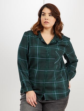 Chemise fluide à carreaux