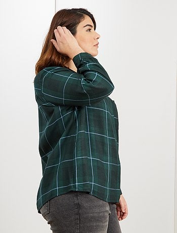 Chemise fluide à carreaux - Kiabi