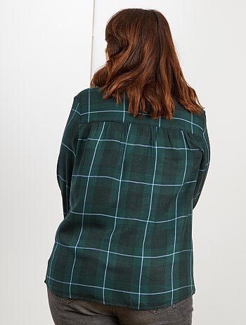 Chemise fluide à carreaux - Kiabi