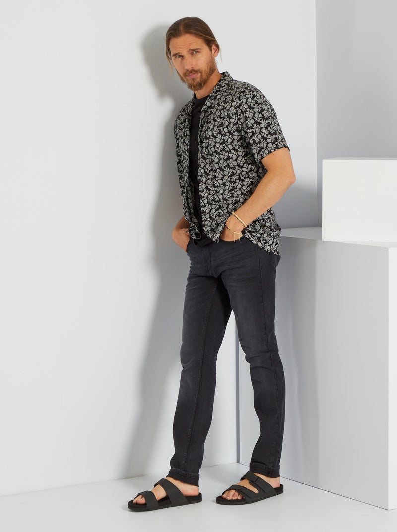 Chemise fluide à motifs Noir - Kiabi