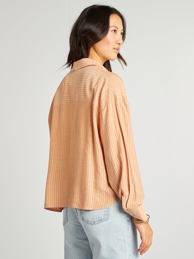 Chemise fluide coupe oversize Rose/orange - Kiabi
