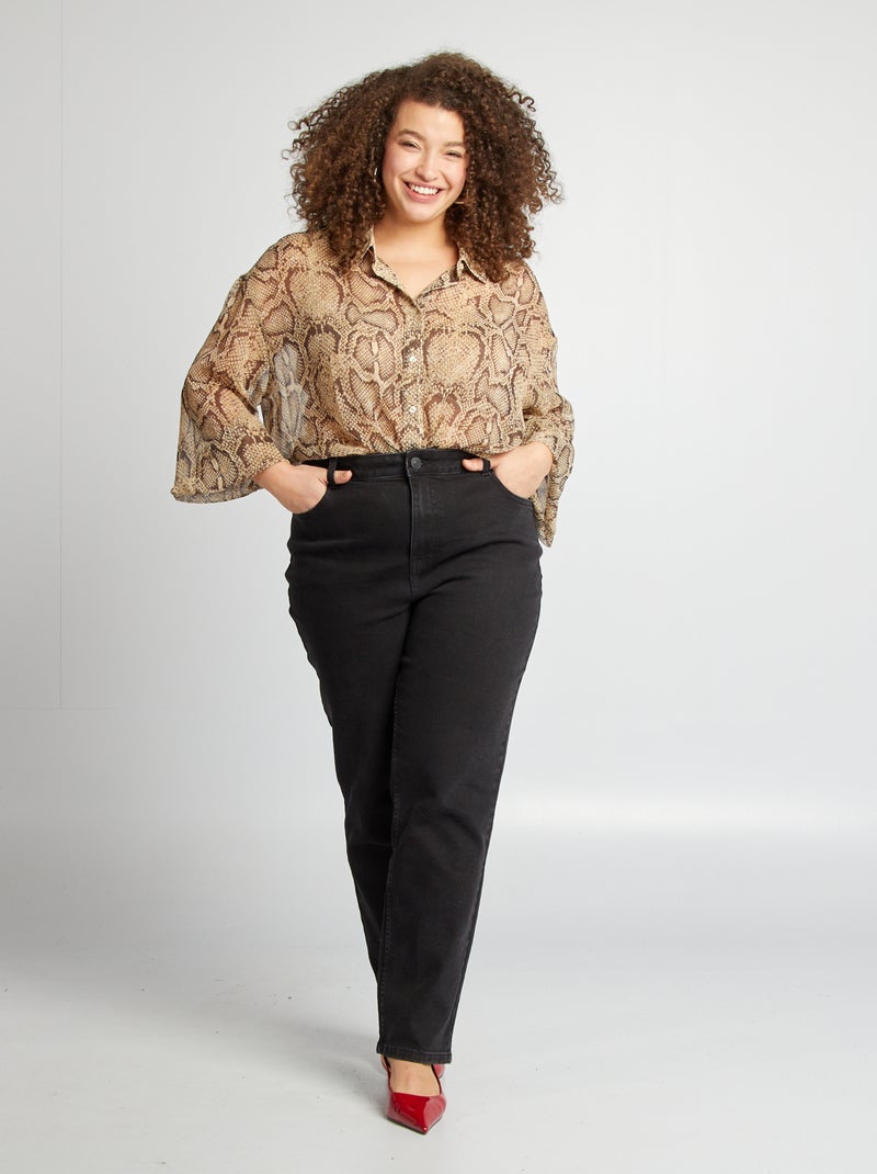 Chemise fluide imprimé 'Pyhton' BEIGE - Kiabi