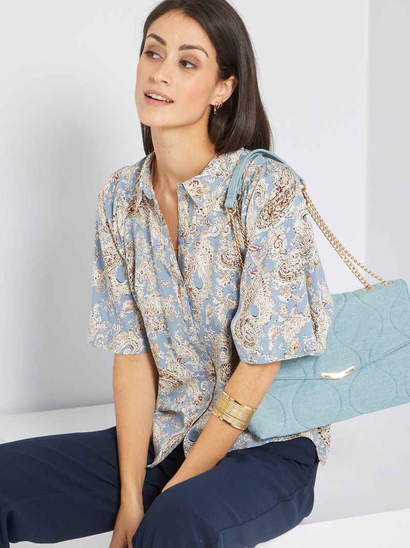 Chemise fluide 'Jacqueline de Yong' Bleu - Kiabi
