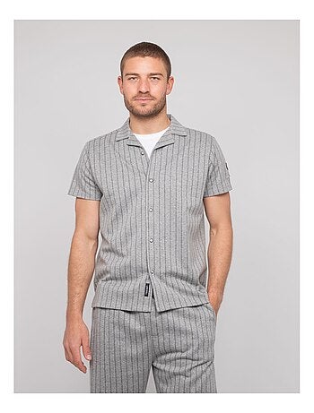 Chemise fluide manches courtes rayures DONGWANJI