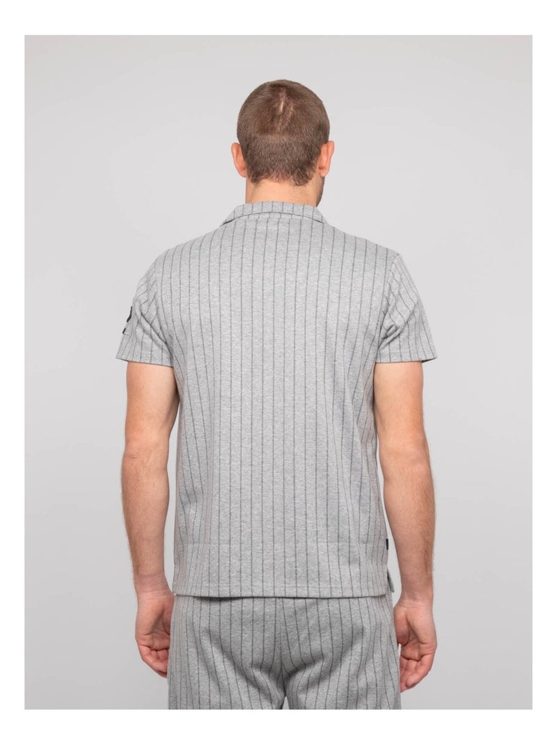 Chemise fluide manches courtes rayures DONGWANJI Gris - Kiabi