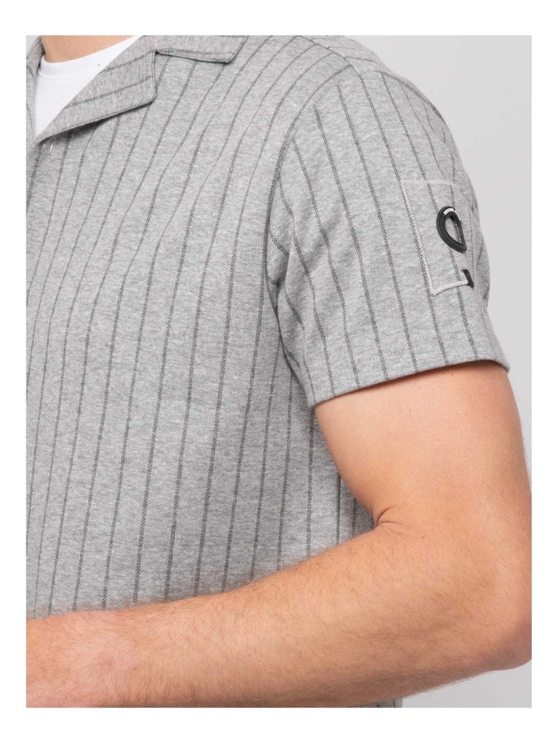 Chemise fluide manches courtes rayures DONGWANJI Gris - Kiabi