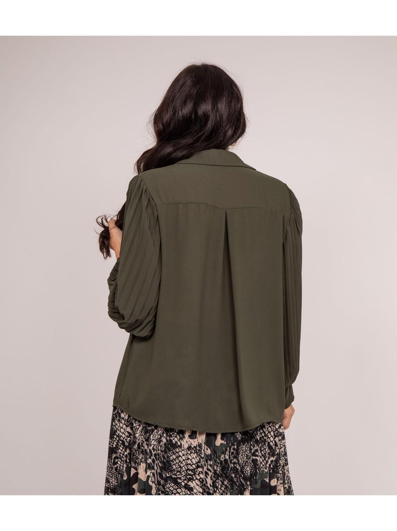 Chemise fluide ORVAL Kaki - Kiabi