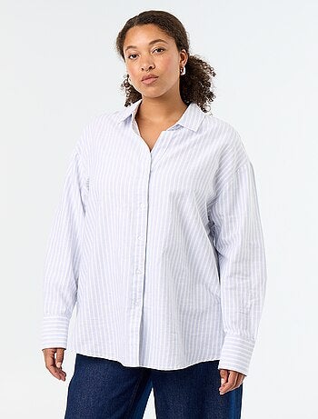Chemise fluide oxford à rayures
