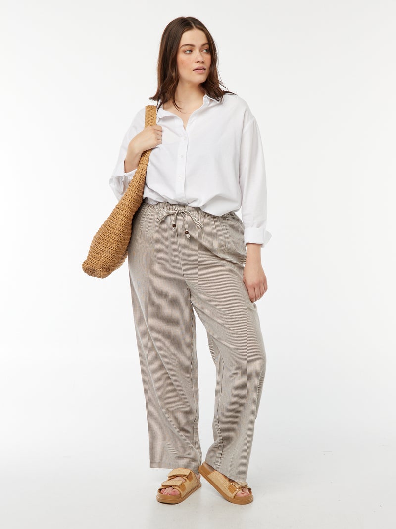 Chemise fluide oxford blanc - Kiabi