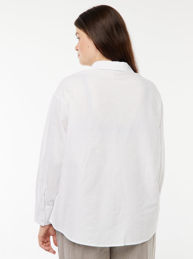 Chemise fluide oxford blanc - Kiabi