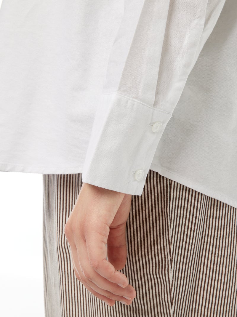 Chemise fluide oxford blanc - Kiabi