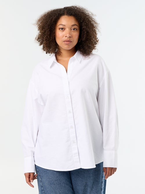 Chemise fluide oxford unie - Kiabi