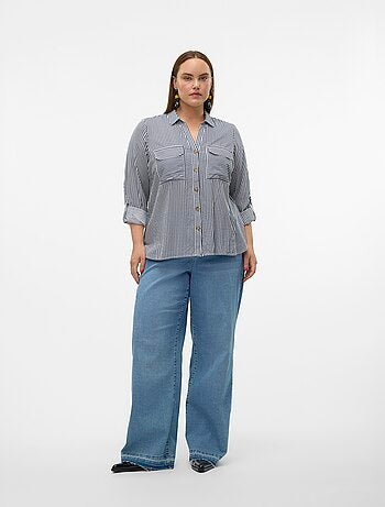 Chemise fluide 'Vero moda curve' avec manches retroussables