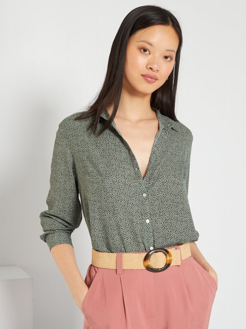 Chemise fluide Vert - Kiabi