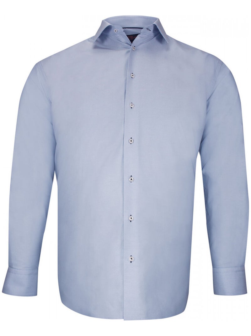 Chemise forte taille tissu oxford OPPICHE Bleu - Kiabi