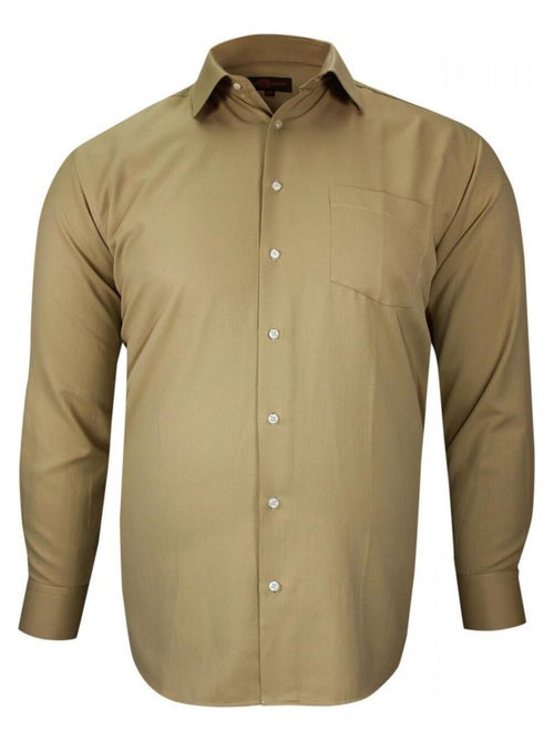 Chemise forte taille tissu premium à rayures AUTUN - Kiabi