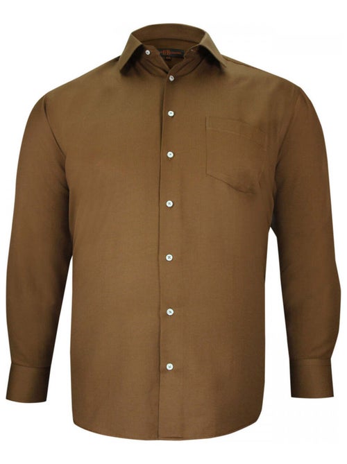 Chemise forte taille tissu premium à rayures AUTUN - Kiabi