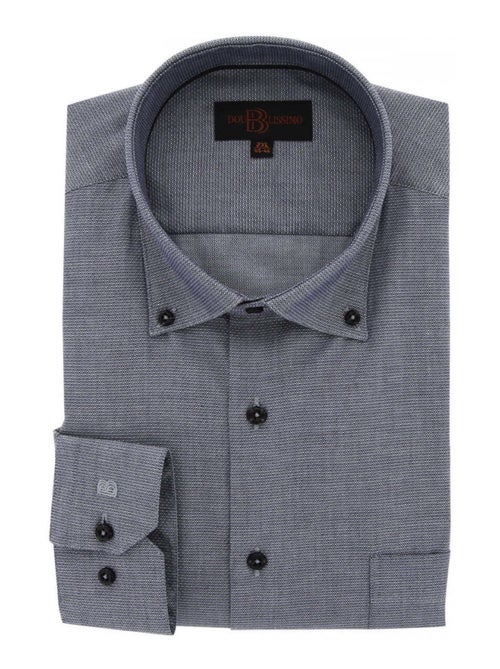 Chemise forte taille tissu texturé à col boutonné ARMATONI - Kiabi