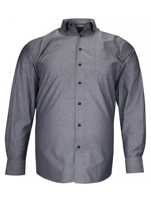 Chemise forte taille tissu texturé à col boutonné ARMATONI - Kiabi