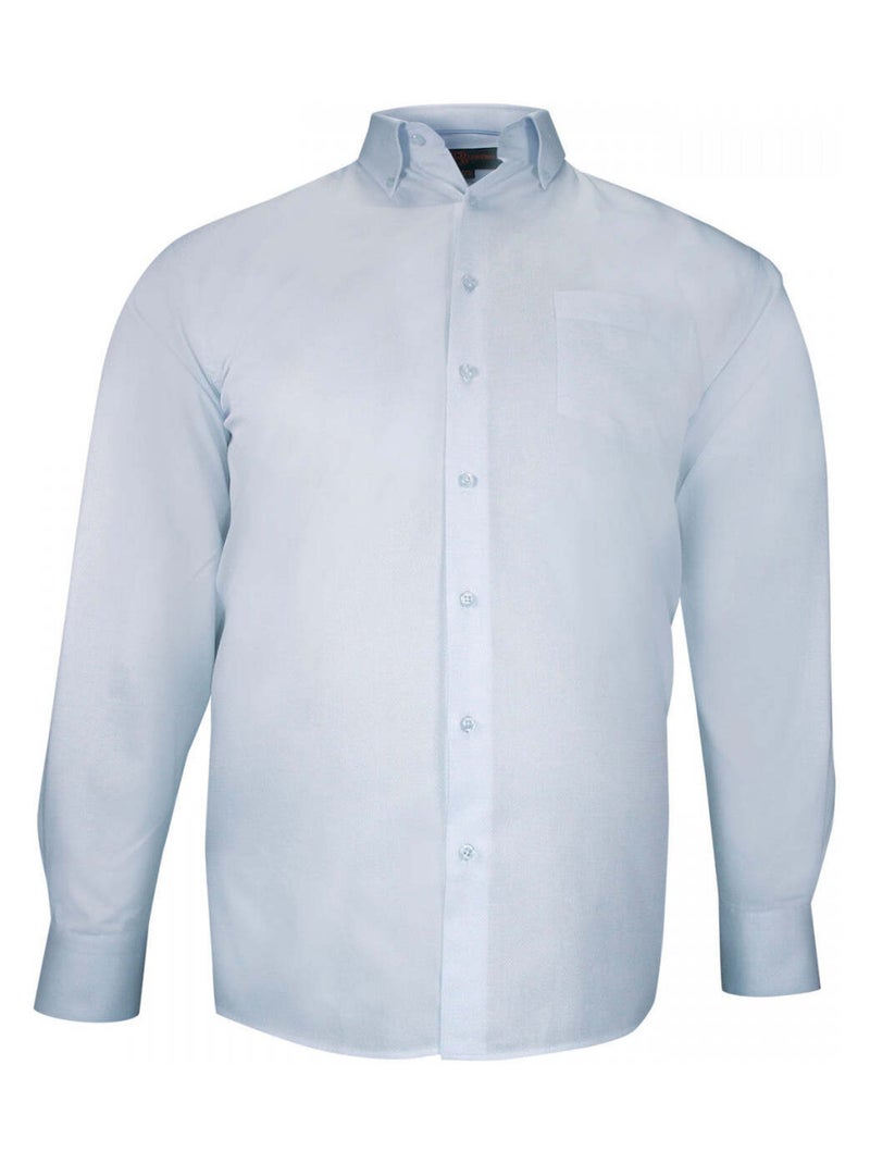 Chemise forte taille tissu texturé à col boutonné ARMATONI Gris - Kiabi