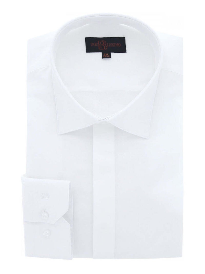 Chemise forte taille tissu texturé à gorge cachée DINOZZE Blanc - Kiabi