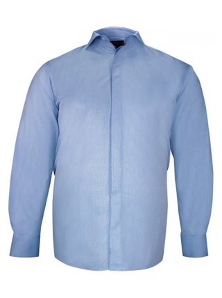 Chemise forte taille tissu texturé à gorge cachée DINOZZE
