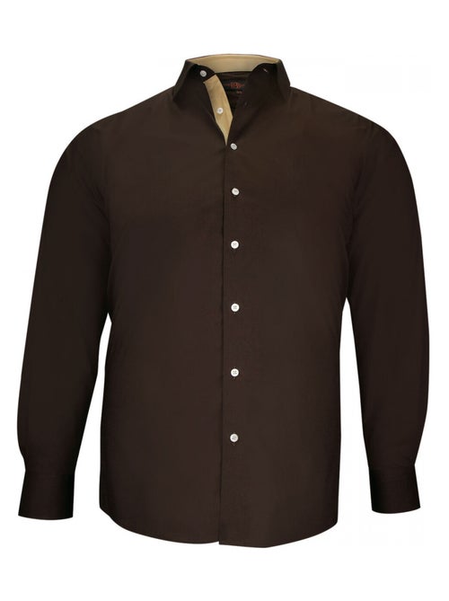 Chemise forte taille tissu uni CLASSOPO - Kiabi