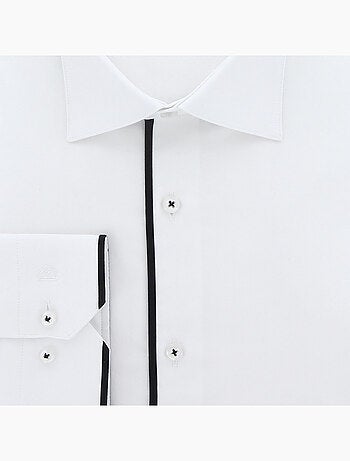 Chemise forte taille tissu uni et galon BORNERO