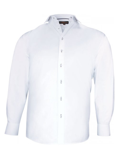 Chemise forte taille tissu uni FILOPPO - Kiabi