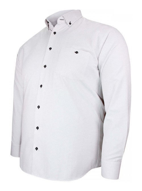 Chemise forte taille tissus premium à carreaux CLASSO - Kiabi