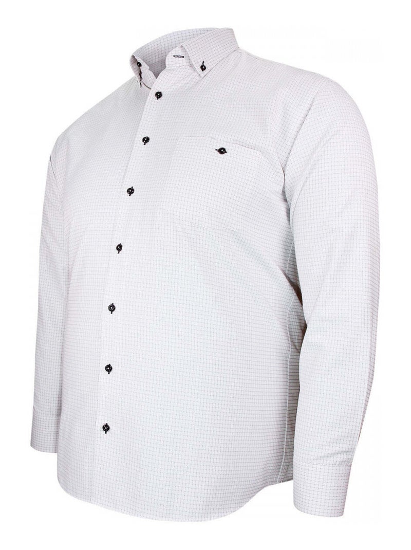 Chemise forte taille tissus premium à carreaux CLASSO Bleu - Kiabi