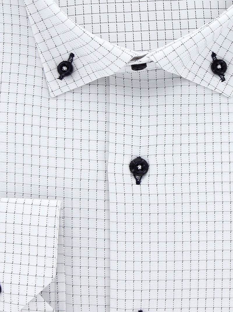 Chemise forte taille tissus premium à carreaux CLASSO Bleu - Kiabi