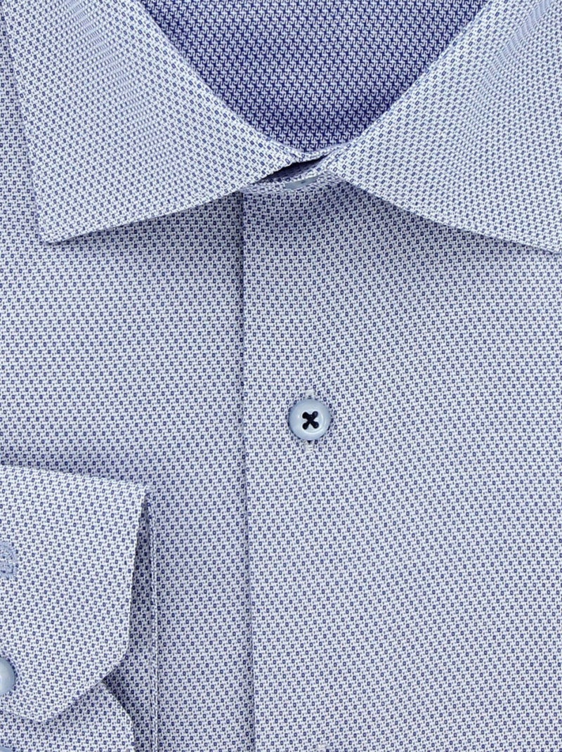 Chemise forte taille tissus premium armuré DELLE Bleu marine - Kiabi