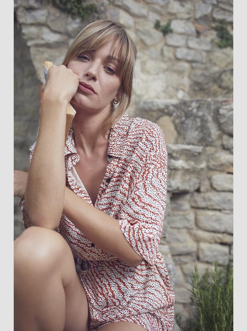 Chemise FREILA 'Le Temps Des Cerises' Orange - Kiabi