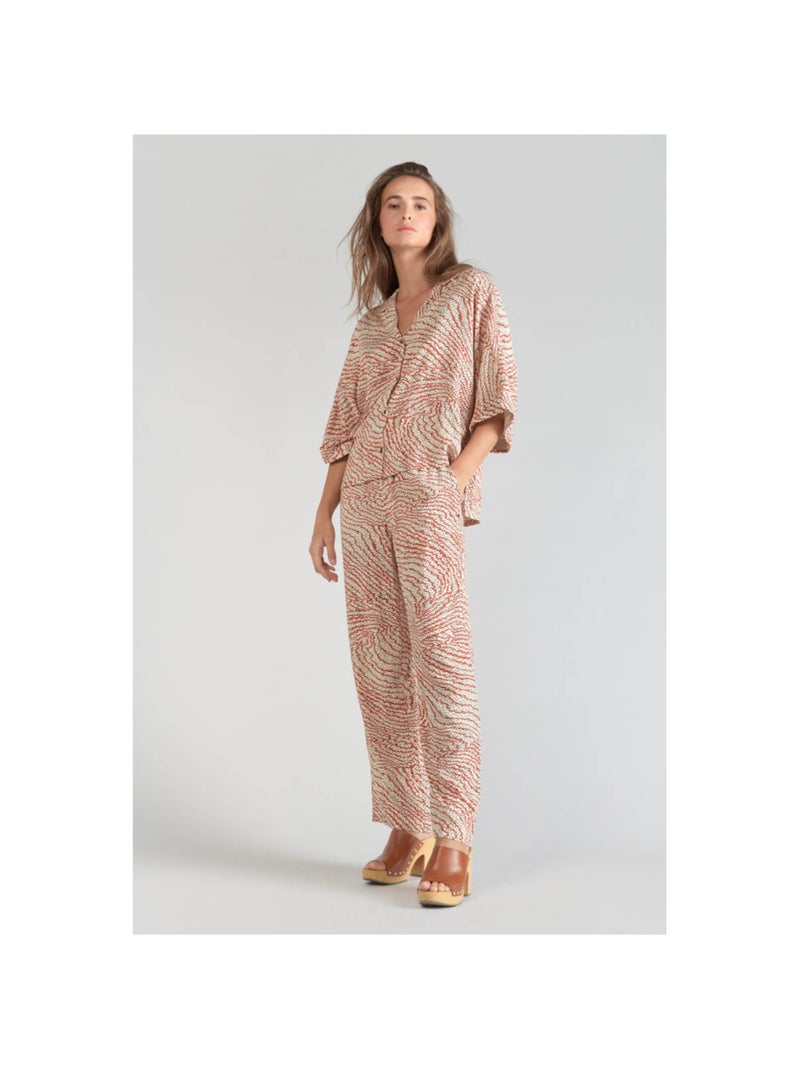 Chemise FREILA 'Le Temps Des Cerises' Orange - Kiabi